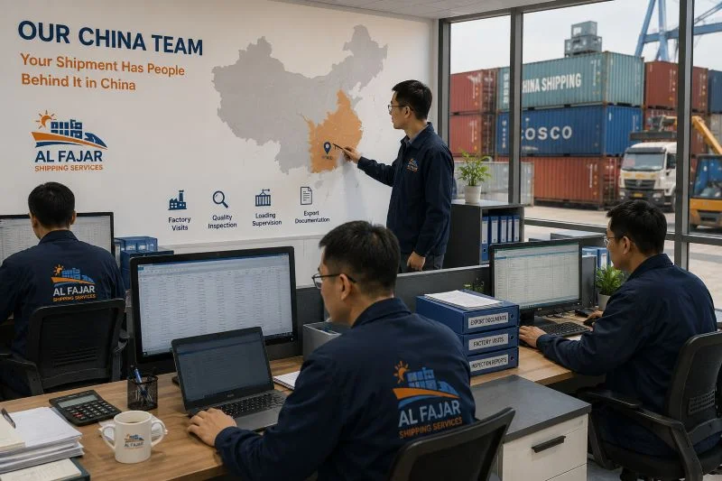 Al Fajar Shipping team assisting Pakistan importers from the Yiwu office