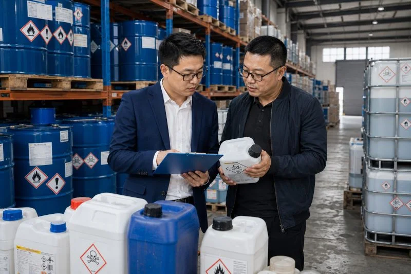Al Fajar sourcing team verifying products at a Yiwu warehouse